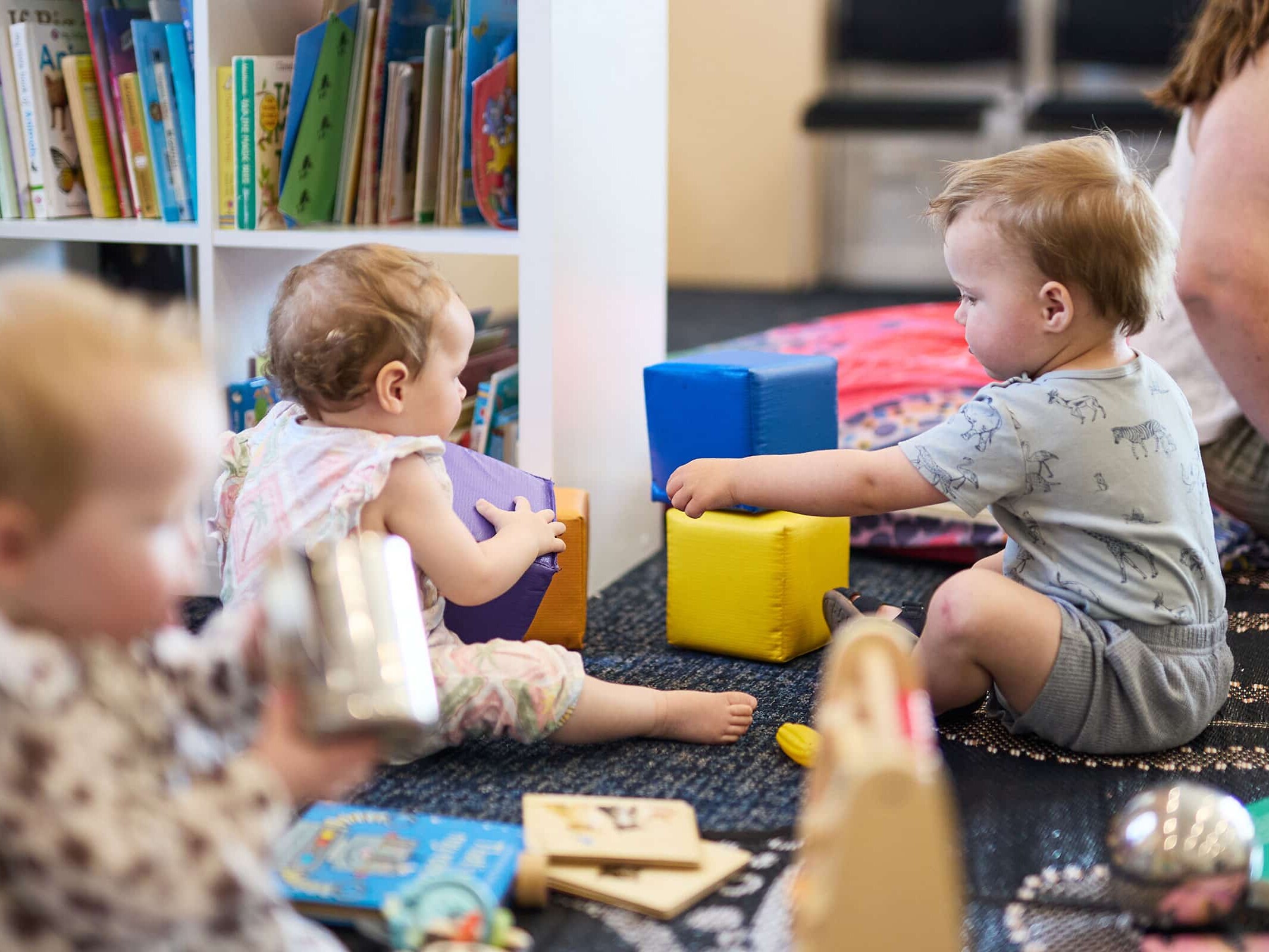 Playgroup Tasmania Child Playing with Blocks