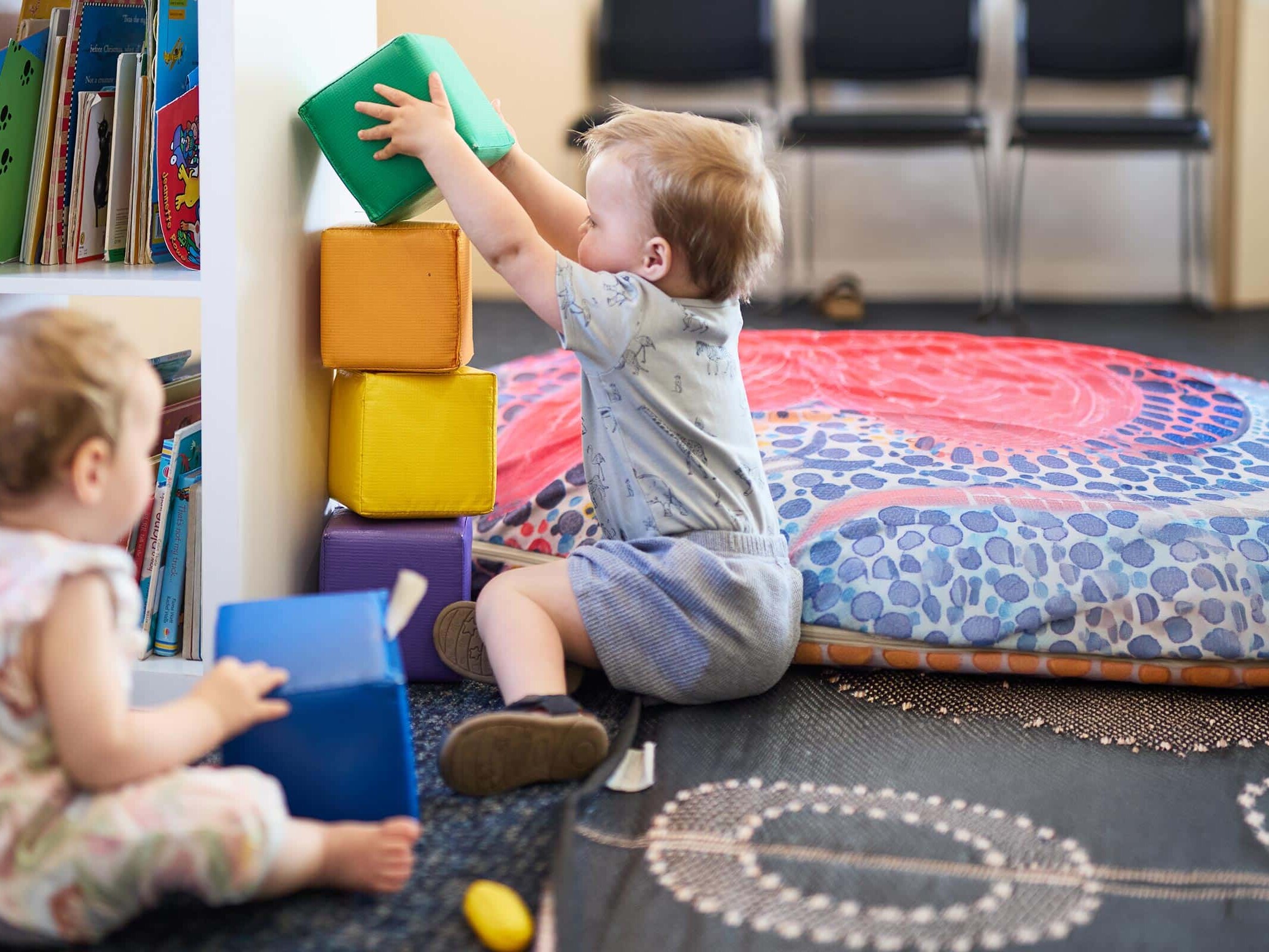 Playgroup Tasmania Child Playing with Blocks